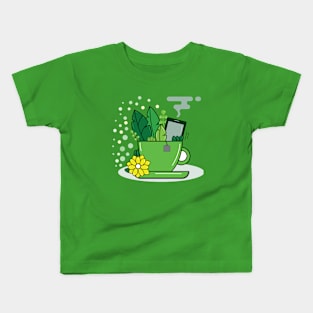 cup and phone Kids T-Shirt